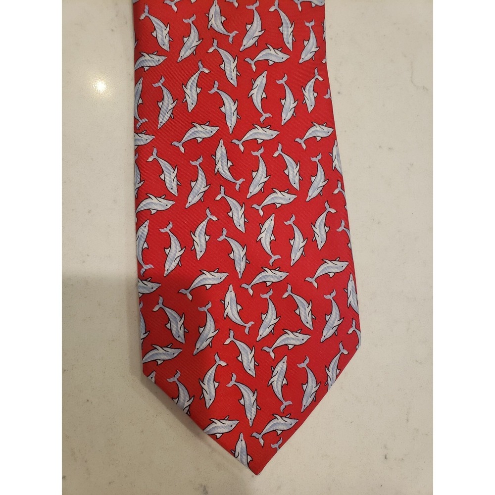 ROBERT TALBOTT Best of Class‎ Nordstrom Mens Silk Necktie Designer: Red dolphin